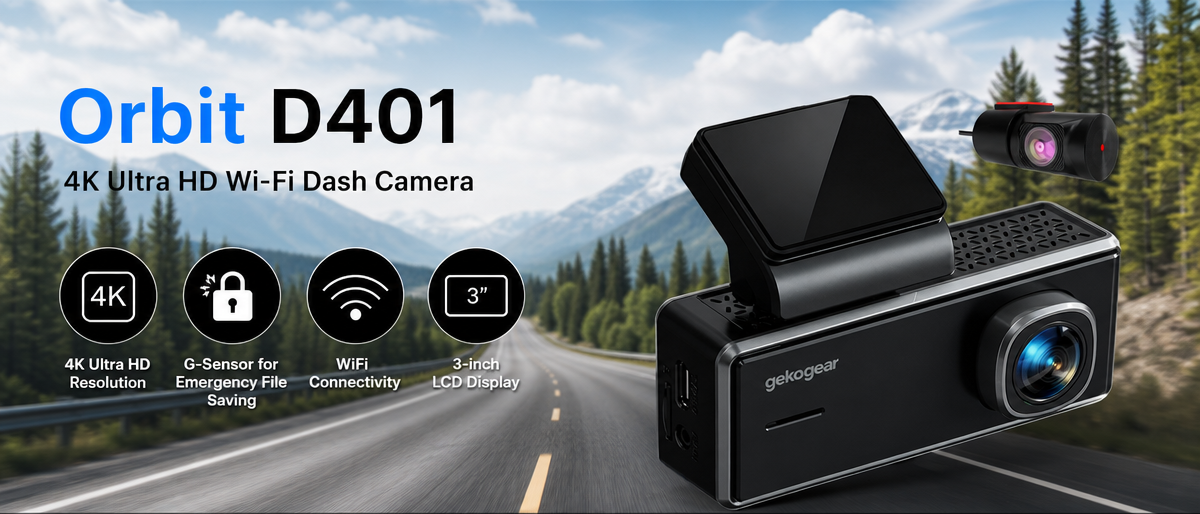 Orbit 410 Dual Channel 4K Front and 2K Rear Dash Cam with Wifi (Copy)